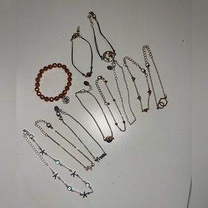 Bundle of bracelets and anklets